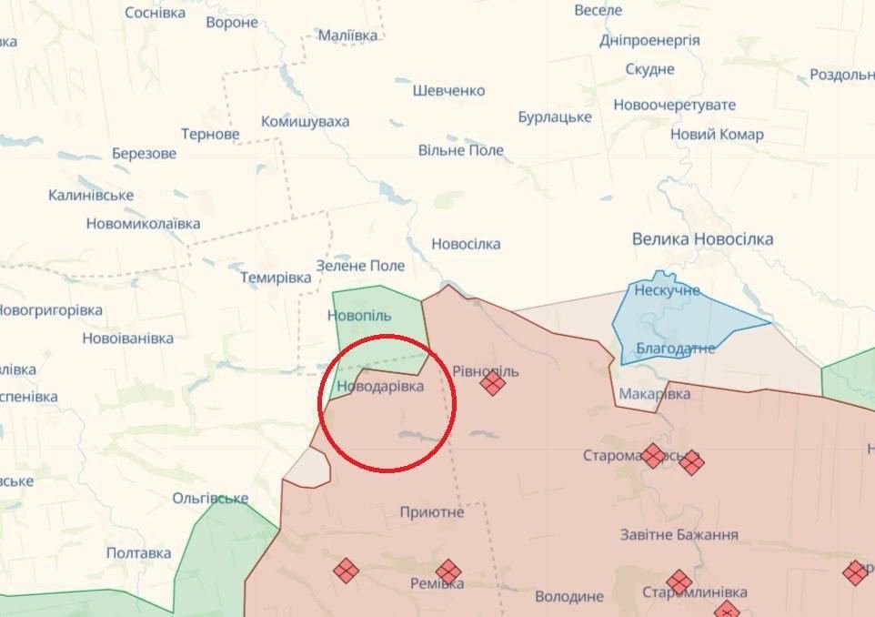 Українські військові звільнили село Новодарівка в Запорізькій області