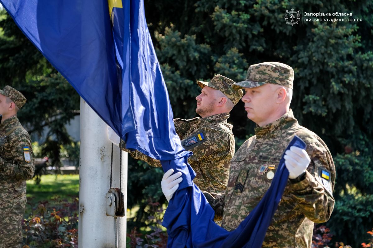У Запоріжжі до Дня Європи урочисто підняли прапор ЄС